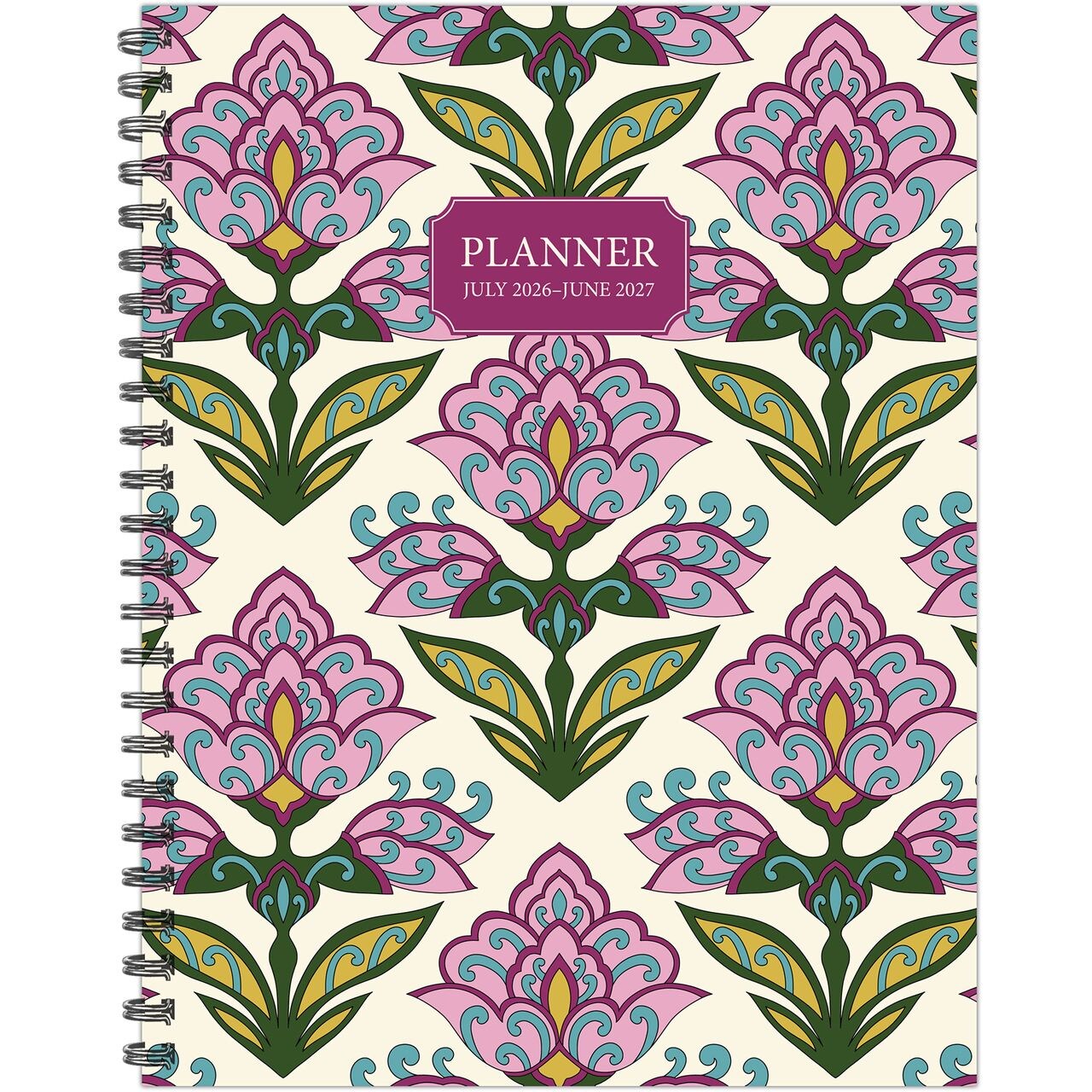 Tulpi Flowers Academic Year July 2026 - June 2027 8.5" x 11" Weekly Softcover Planner